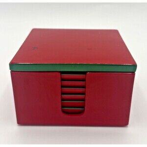 Vintage Lord & Taylor Christmas MCM Stacking Coaster Set (6) Made in Japan 1950s